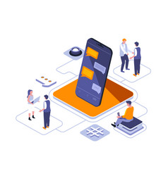 Stay Connected Isometric Landing Page