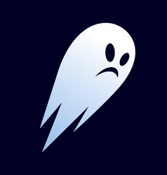 Ghost Halloween Icon White Angry Face