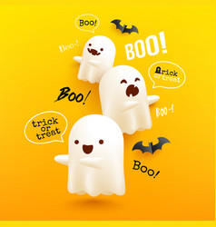 Halloween Flying Ghosts Poster And Banner