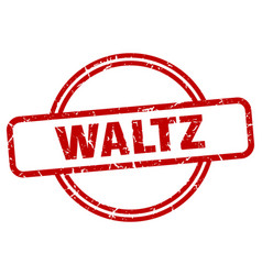 Waltz Stamp Round Vintage Grunge Sign