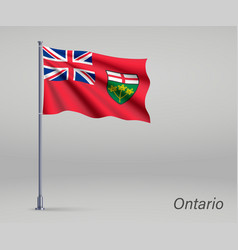 Waving Flag Ontario - Province Canada