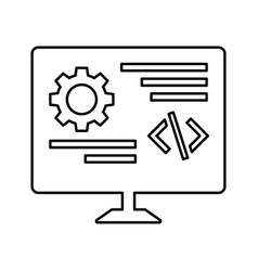 Web Development Icon Line Outline Design