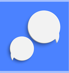 White Empty Speech Bubble On Blue Background