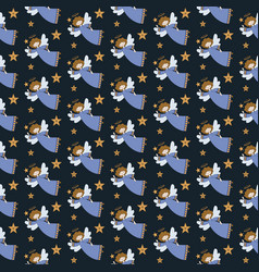 Seamless Pattern Christmas Angels