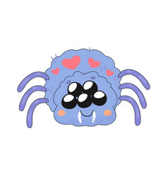 Cute Purple Spider Cartoon Children Character