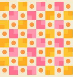 Dots In Circles Vintage Pink Orange Beige