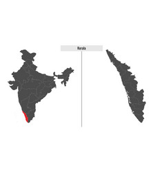 Map Of Kerala State Of India