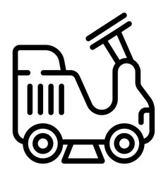 Power Floor Scrubber Icon Outline