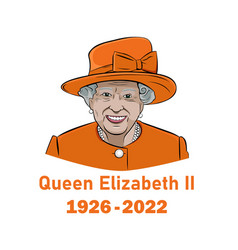 Queen Elizabeth Suit 1926 2022 Portrait Orange