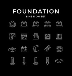 Set Line Icons Of Foundation