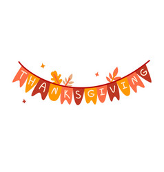 Thanksgiving Holiday Flags Garland