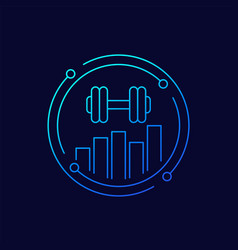 Workout Icon With A Graph Linear Design