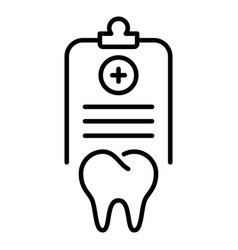 Clipboard With Checklist And Tooth Outline Icon