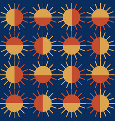 Retro 70s Seamless Patternmid Century Pattern