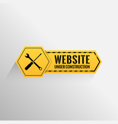 Website Under Construction Sign With White