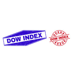 Dow Index Rubber Stamps In Round And Hexagon