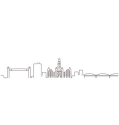 Fort Worth Dark Line Simple Minimalist Skyline