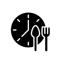 Lunchtime Black Glyph Icon