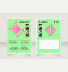 Beauty Salon Contacts Blank Brochure Design