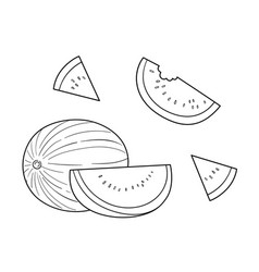 Watermelon Line Art Set