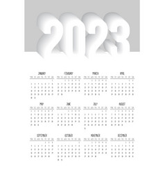 Calendar 2023 Week Start Monday Design