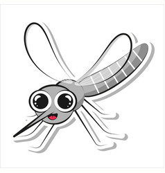 Cute Mosquito Pop Art Style