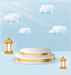 Gold Islamic Product Display Mockup Ramadan