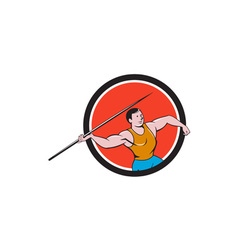 Javelin Throw Track And Field Circle Cartoon