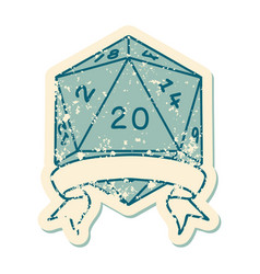 Natural 20 Critical Hit D20 Dice Roll