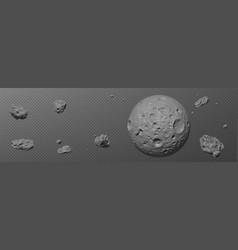 Stone Asteroid Belt Meteor Or Flying Space Rock