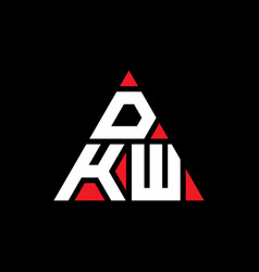 Dkw Triangle Letter Logo Design With Triangle