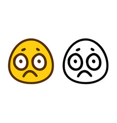 Emoticon With An Unhappy Face In Two Style