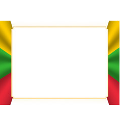 Horizontal Frame And Border With Myanmar Flag