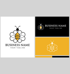 Line Art Bee Logo Design