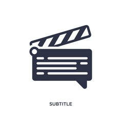 Subtitle Icon On White Background Simple Element