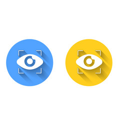 White Big Brother Electronic Eye Icon Isolated