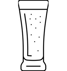 Blonde Ale Beer Glass Line Icon