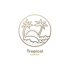 Logo tropics Royalty Free Vector Image - VectorStock