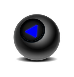 Realistic black eight ball of predictions Vector Image