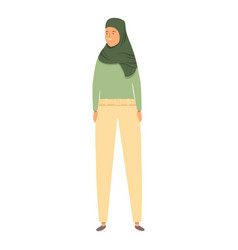 Arab Cute Girl Icon Cartoon Muslim Fashion