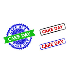 Cake Day Rosette And Rectangle Bicolor Badges