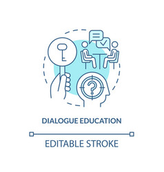 Dialogue Education Turquoise Concept Icon