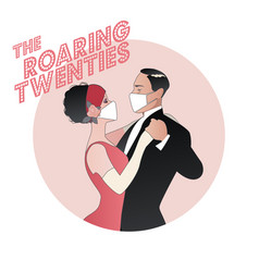 Roaring Twenties Flapper Girl And Elegant Man