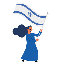 Israel Peace Female With Flag