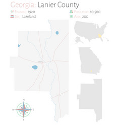 Map Lanier County In Georgia