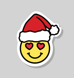 Santa Claus Smiling Face With Heart Eyes Sticker