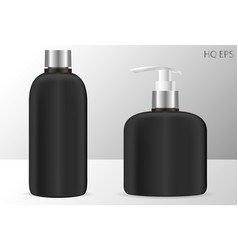 Black Shampoo And Soap Dispenser Bottles Cosmetic