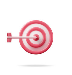 3d Target With Arrow In Center Icon