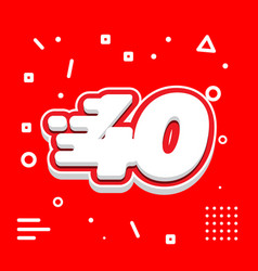 Number 40 3d Fast Icon