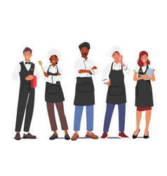 Restaurant Workers Administrator Chef And Waiter